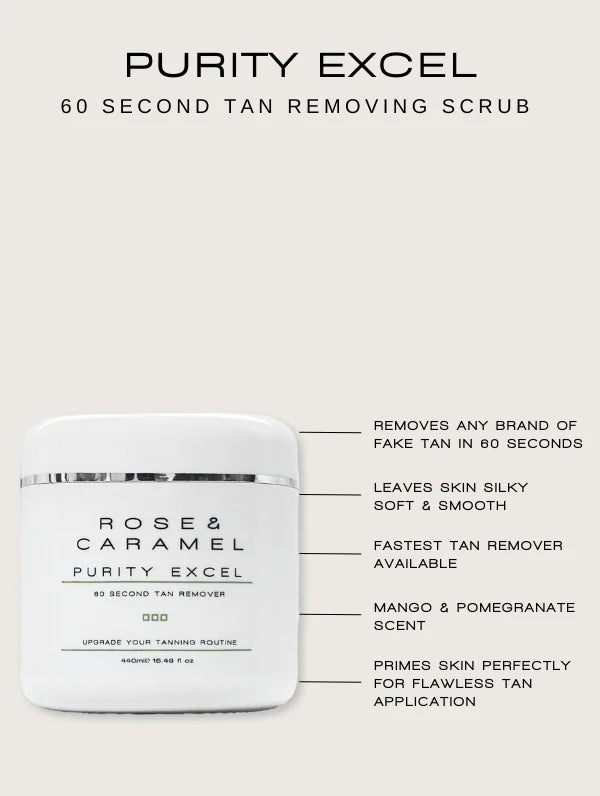 ROSE & CARAMEL PURITY EXCEL 60 SECOND SELF TAN REMOVING SCRUB