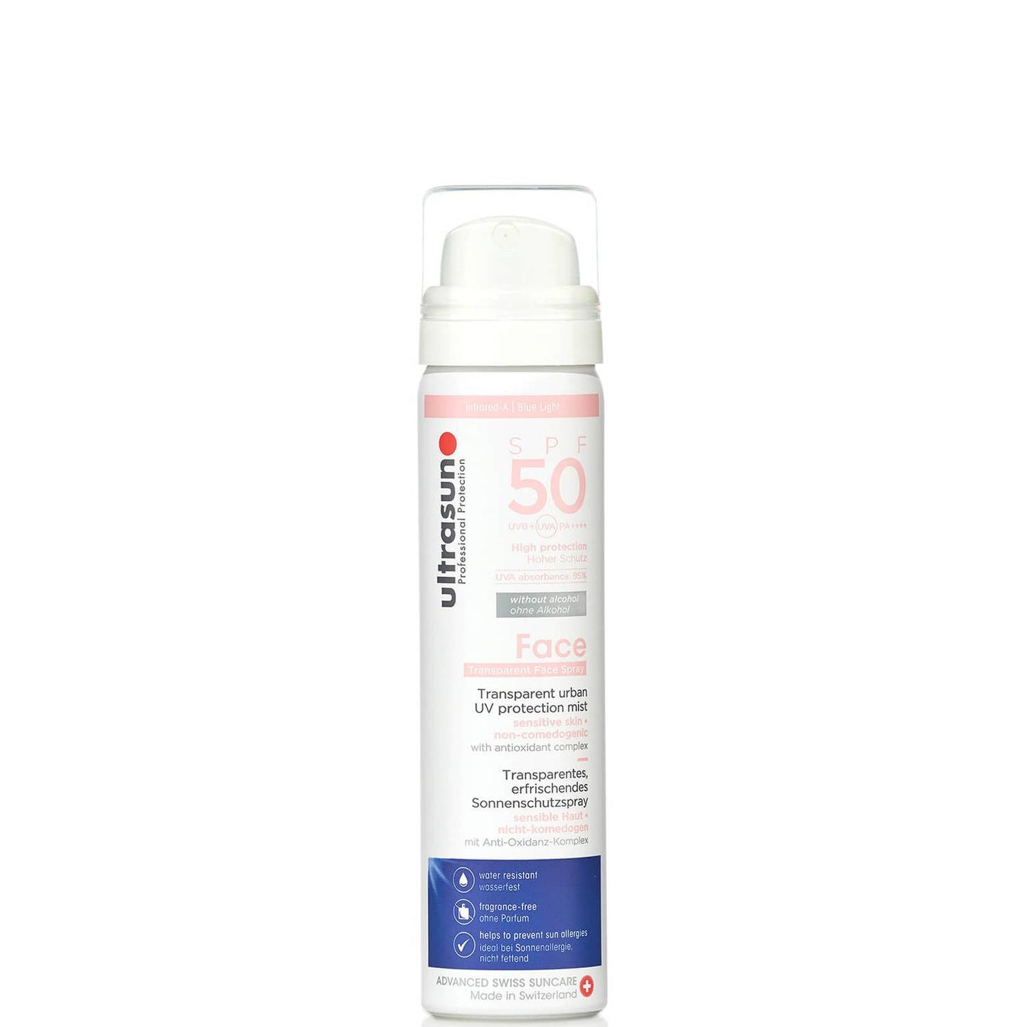 ULTRASUN FACE SUN PROTECTION 50SPF FACE AND SCALP MIST 75ML