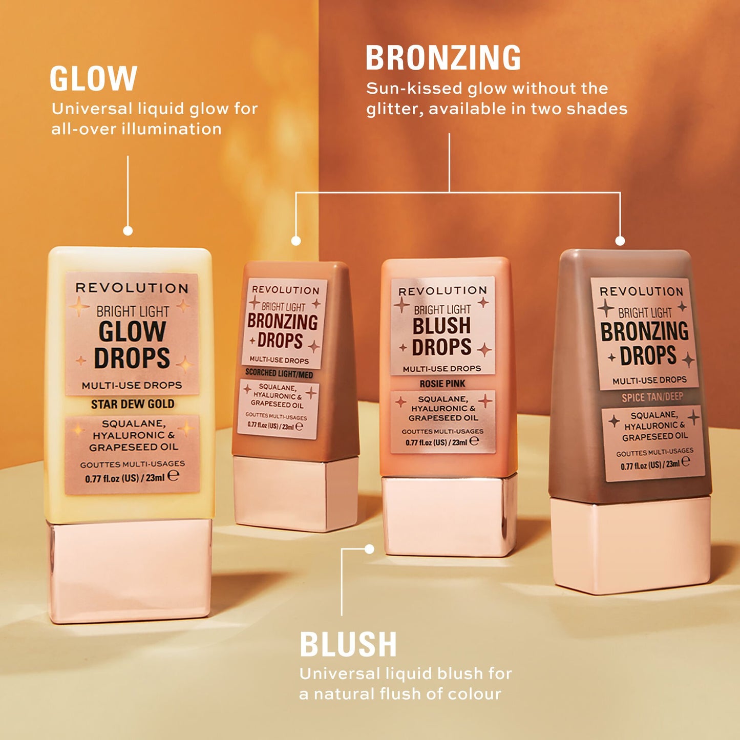 REVOLUTION BRIGHT LIGHT BRONZING DROPS
