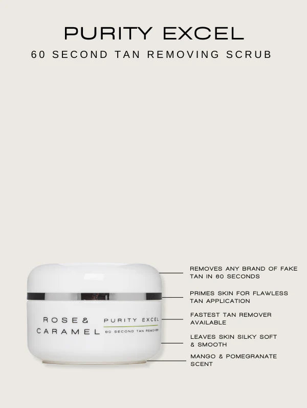 ROSE & CARAMEL PURITY EXCEL 60 SECOND SELF TAN REMOVING SCRUB