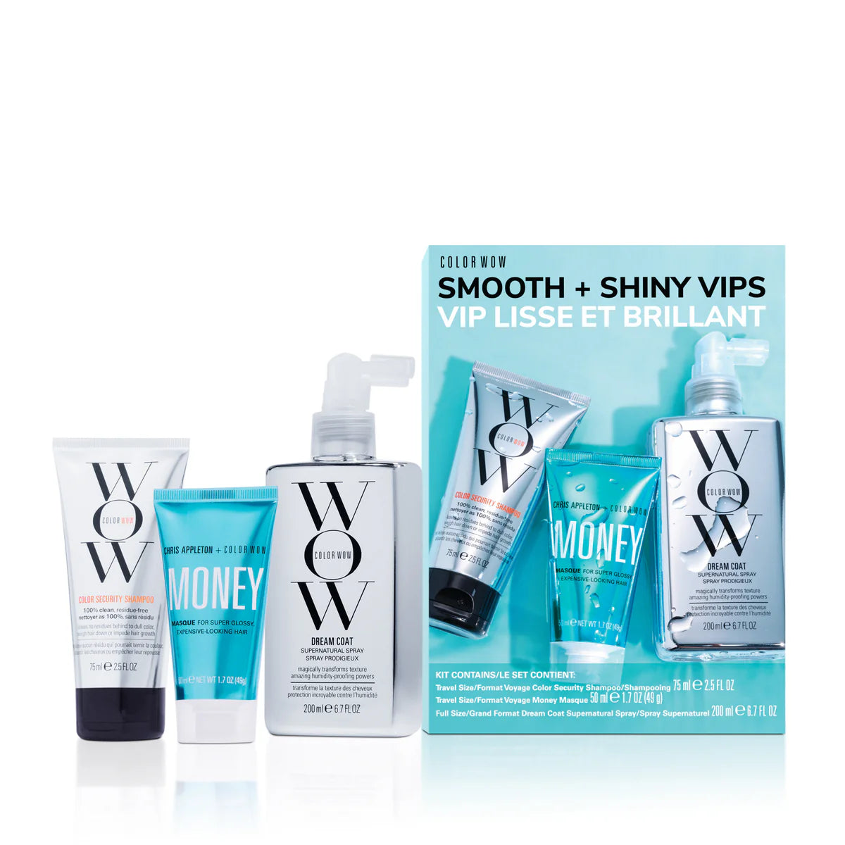 COLOR WOW SMOOTH AND SHINY VIPS HAIR ARE KIT