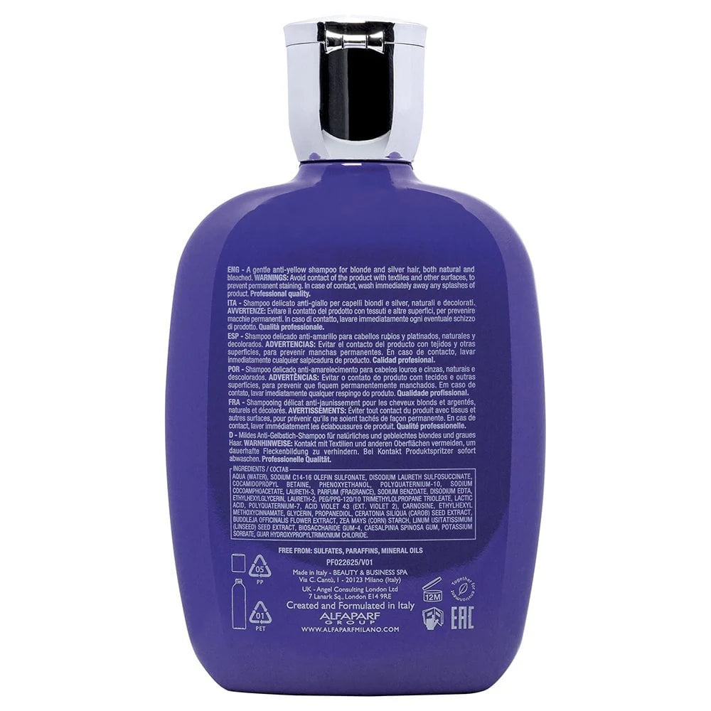 ALFAPARF MILANO SEMI DI LINO BLONDE ANTI-YELLOW LOW SHAMPOO