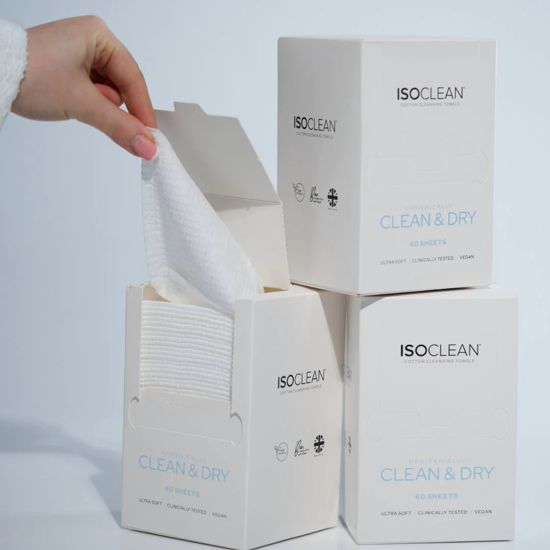 ISOCLEAN FACE MAKEUP REMOVER DRY WIPE DISPOSABLE TOWELS
