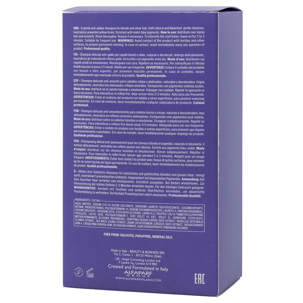 ALFAPARF MILANO SEMI DI LINO BLONDE ANTI-YELLOW LOW SHAMPOO