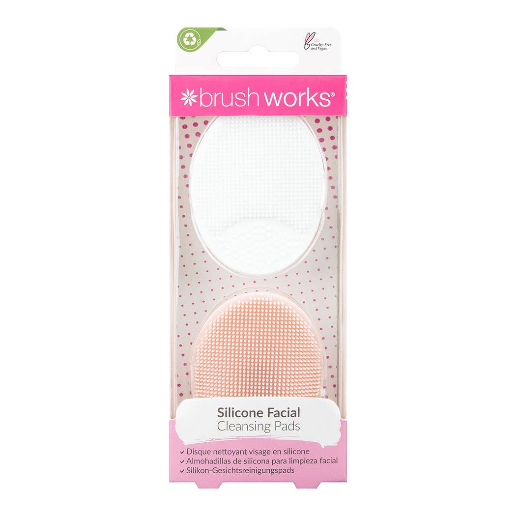 BRUSHWORKS SILICONE CLEANSING PADS - 2 PACK