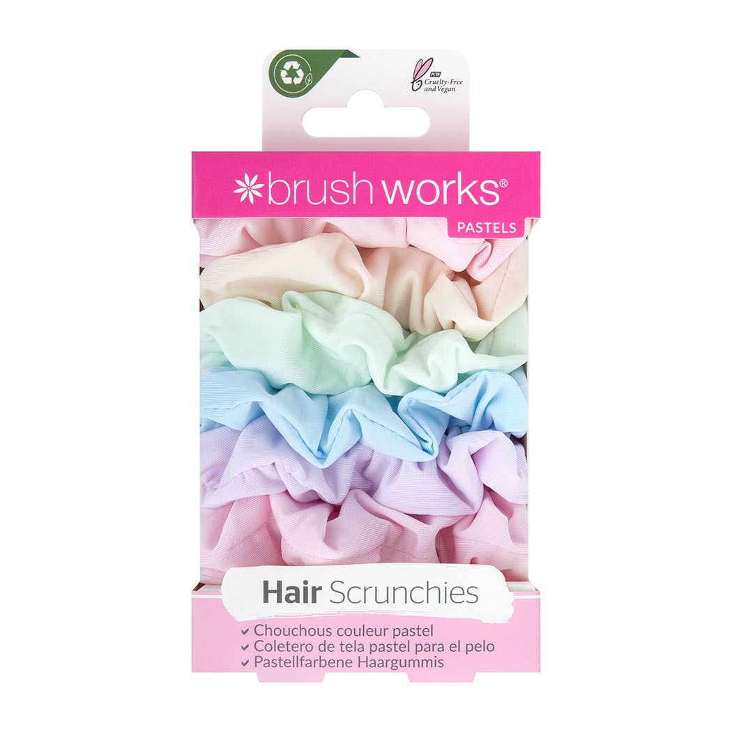 BRUSHWORKS PASTEL SCRUNCHIES (PACK OF 6)