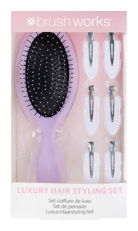 BRUSHWORKS LUXURY PURPLE HAIR STYLING SET