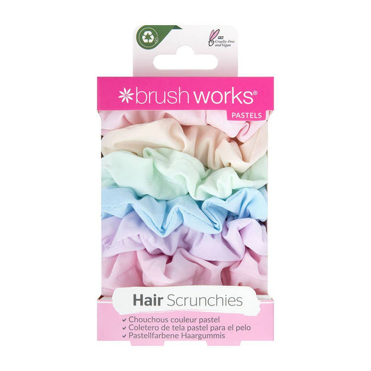 BRUSHWORKS PASTEL SCRUNCHIES (PACK OF 6)